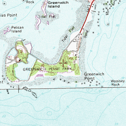 Topographic Map of Elizabeth Neck, CT