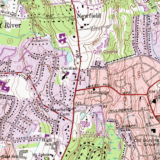 Topographic Map of Evangelical Community Church, CT