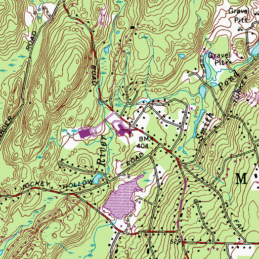 Topographic Map of Fawn Hollow Elementary School, CT