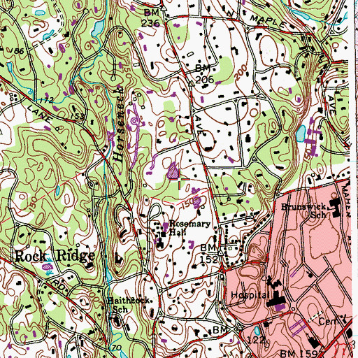 Topographic Map of Field Club of Greenwich, CT