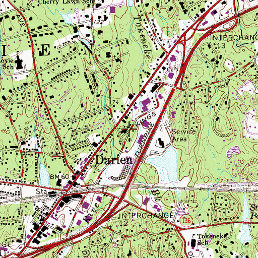 Topographic Map of First Congregational Church, CT