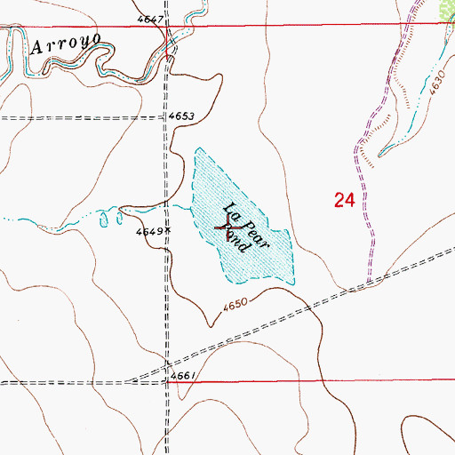 Topographic Map of La Pear Pond, CO