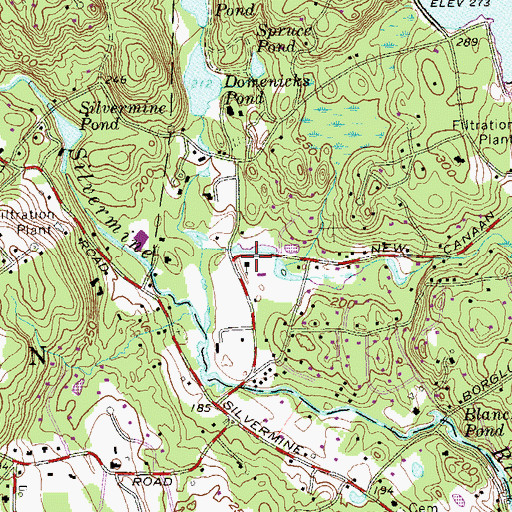 Topographic Map of Friends Church, CT