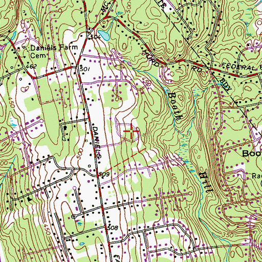 Topographic Map of Gate of Heaven Cemetery, CT