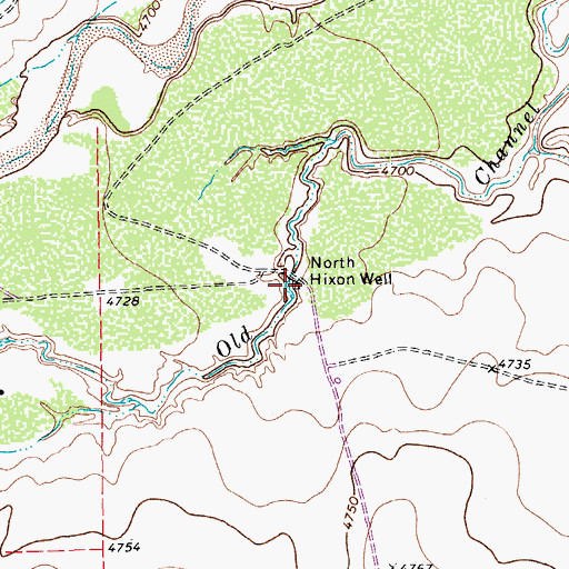 Topographic Map of North Hixon Well, CO