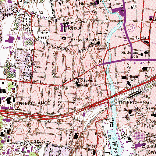 Topographic Map of Good Samaritan Church, CT