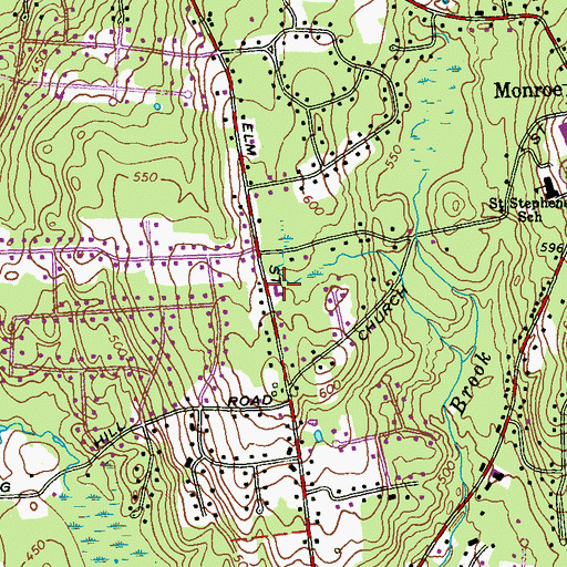 Topographic Map of Good Shepherd Lutheran Church, CT