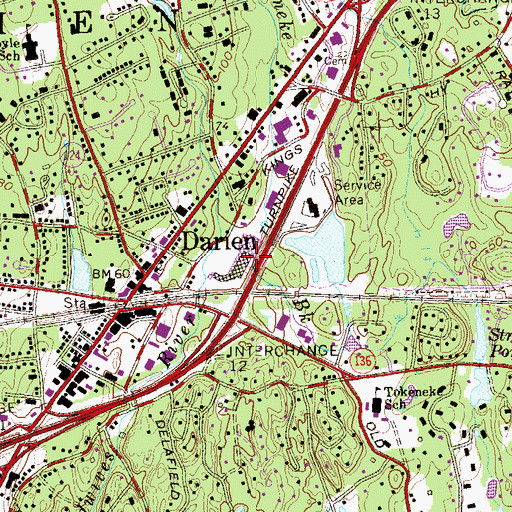 Topographic Map of Goodwives Shopping Plaza Shopping Center, CT