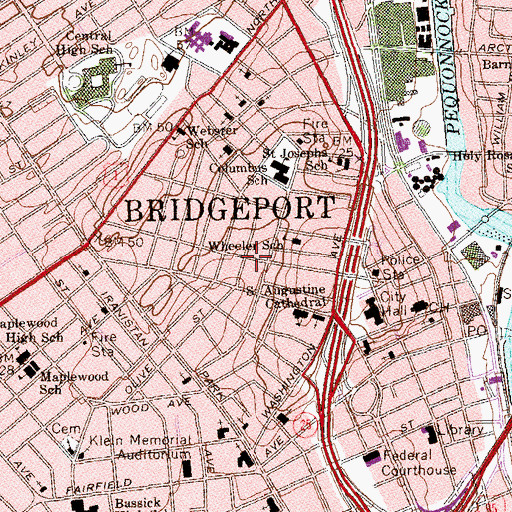 Topographic Map of Gospel Missionary Baptist Church, CT