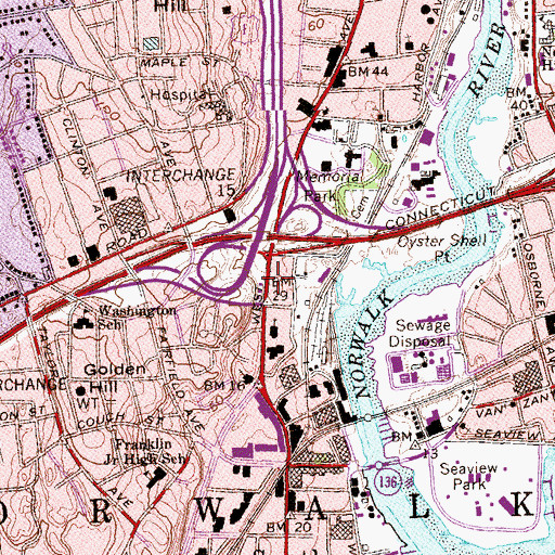 Topographic Map of Grace Baptist Church, CT