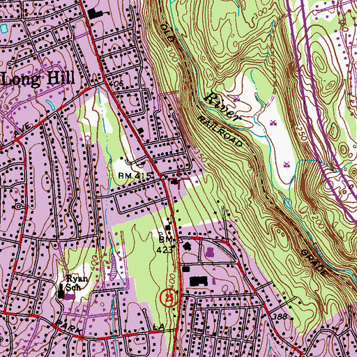 Topographic Map of Grace Episcopal Church, CT