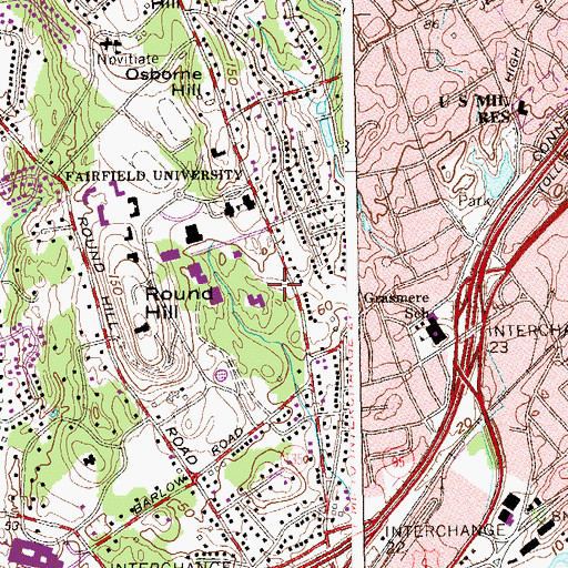 Topographic Map of Grauert Field, CT