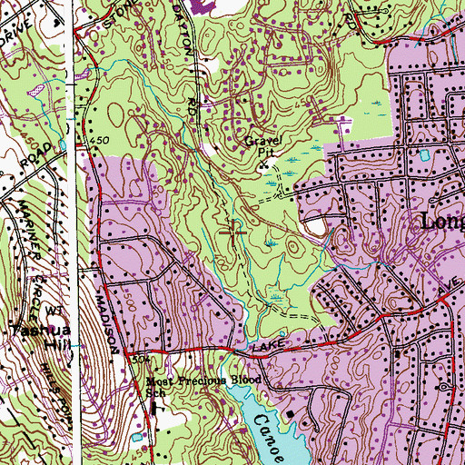 Topographic Map of Great Oak Park, CT