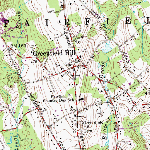 Topographic Map of Greenfield Hill Historic District, CT