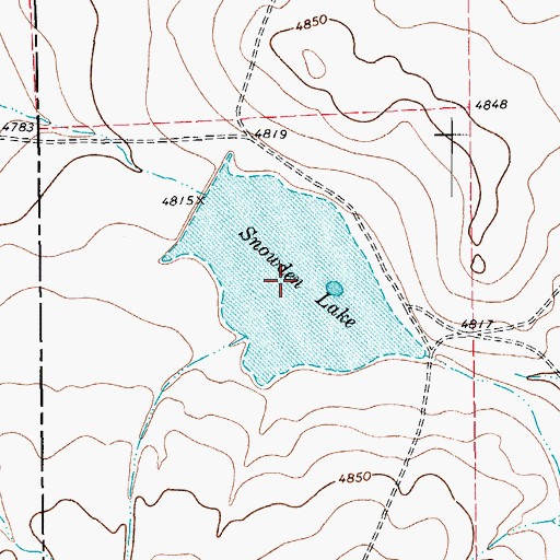 Topographic Map of Snowden Lake, CO