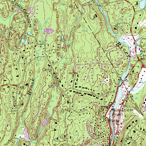 Topographic Map of Greenwich Catholic Elementary School, CT