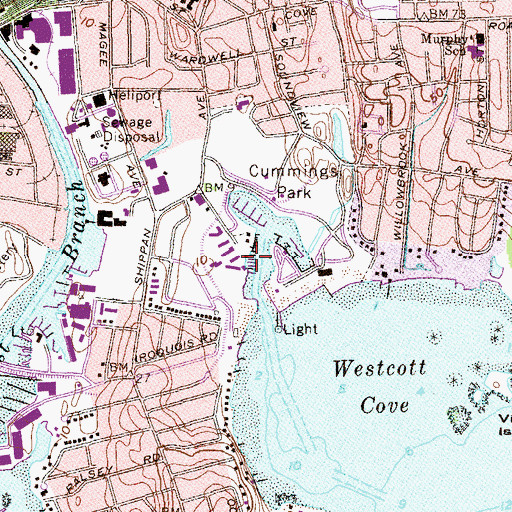 Topographic Map of Halloween Yacht Club, CT