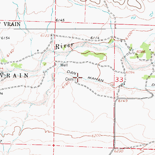 Topographic Map of Dan Mahan Ditch, CO