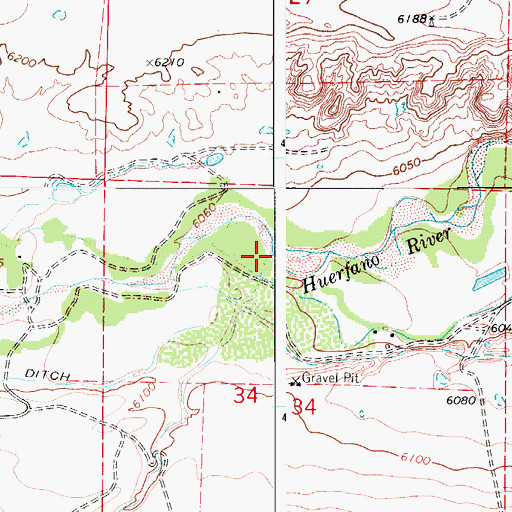 Topographic Map of Ojo de Alamo Arroyo, CO