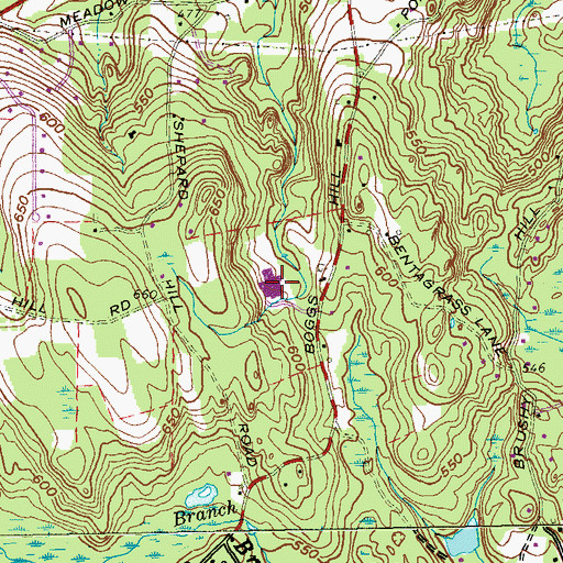 Topographic Map of Hed O'Meadow Elementary School, CT