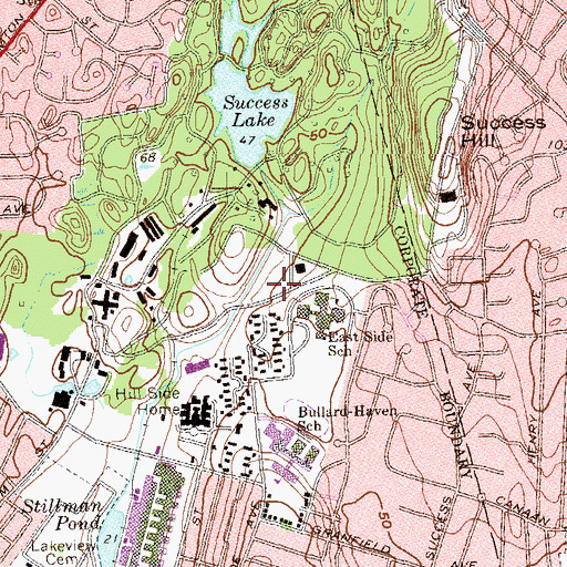 Topographic Map of High Horizons Magnet School, CT