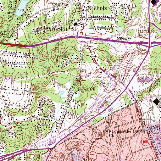 Topographic Map of Holy Ascension Armenian Church, CT