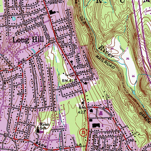 Topographic Map of Holy Cross Lutheran Church, CT