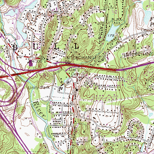 Topographic Map of Holy Trinity Lutheran Church, CT