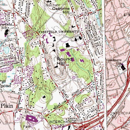 Topographic Map of Hopkins Pond, CT