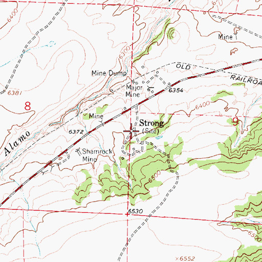 Topographic Map of Strong, CO