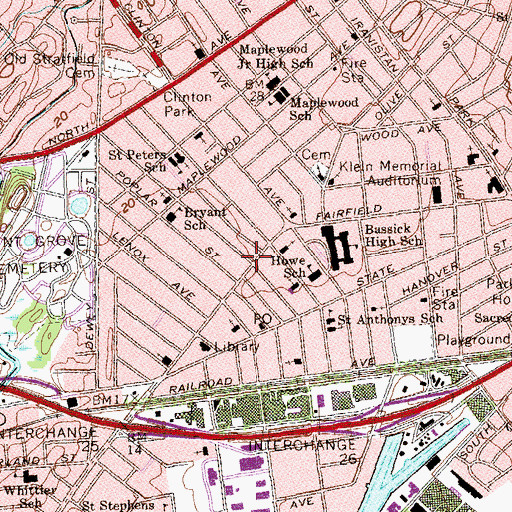 Topographic Map of Hosanna Ministry Church, CT