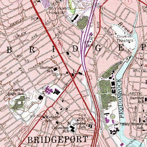 Topographic Map of House of Prayer Church, CT