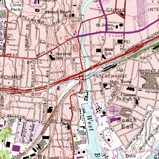 Topographic Map of House of Restoration Church, CT