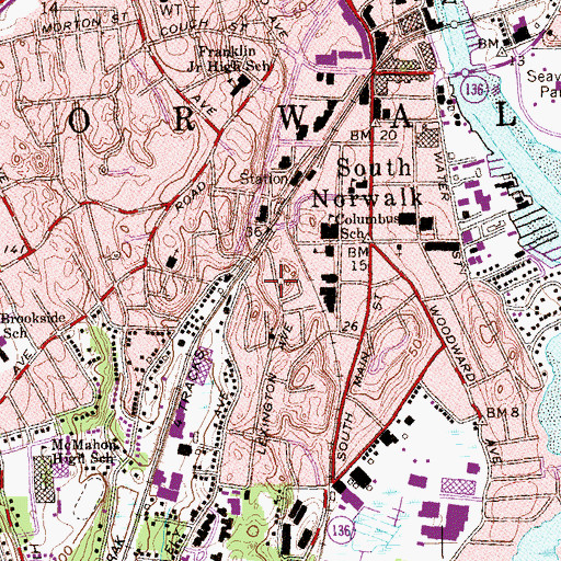 Topographic Map of Hungarian Reformed Church, CT