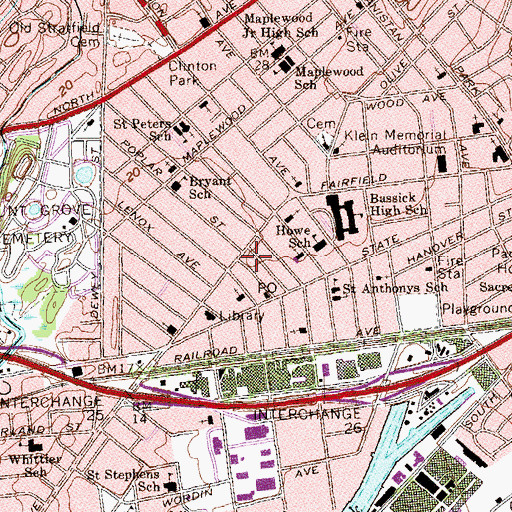 Topographic Map of Iglesia Cristiana Asael, CT