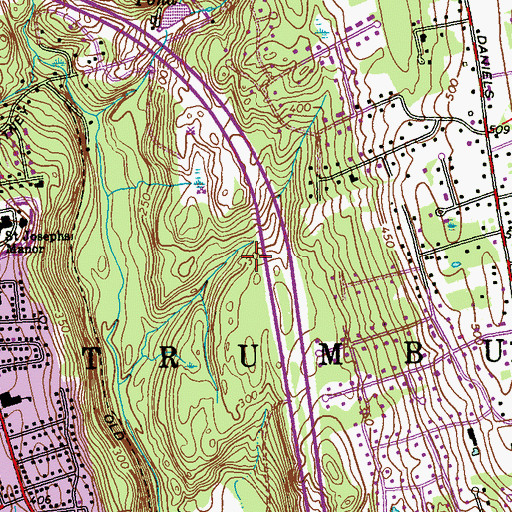Topographic Map of Indian Ledge Park, CT