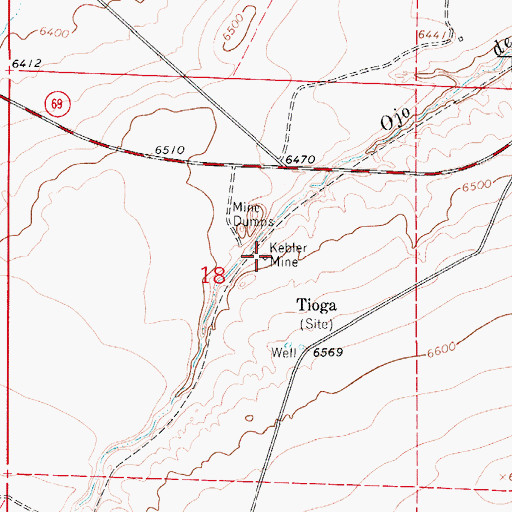 Topographic Map of Kebler Mine, CO