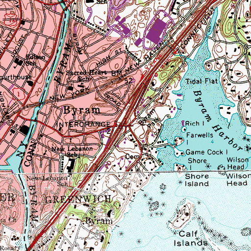 Topographic Map of Interchange 2, CT