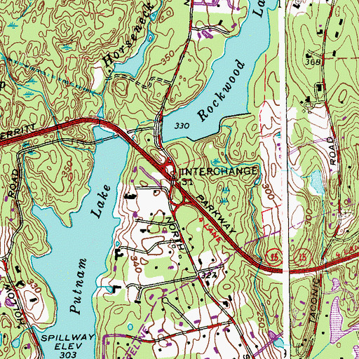 Topographic Map of Interchange 31, CT