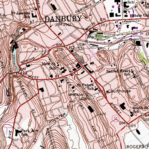 Topographic Map of International Pentecostal Church, CT