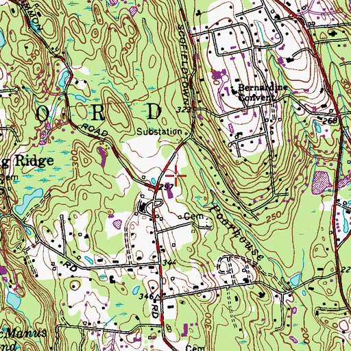 Topographic Map of Jeremy Richard Library, CT