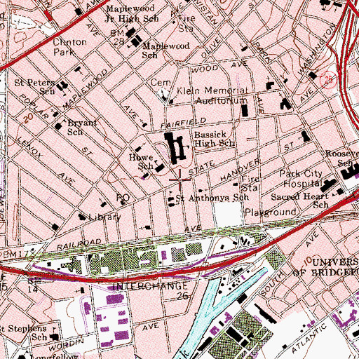 Topographic Map of Jesus Christ Free Church, CT