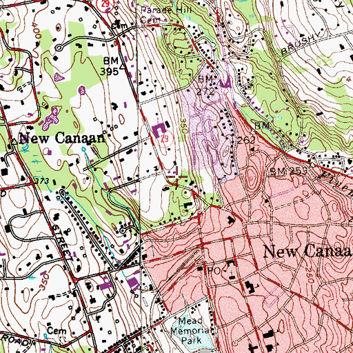 Topographic Map of John Rogers Studio and Museum, CT