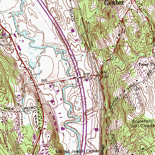 Topographic Map of Joyce Corner (historical), CT