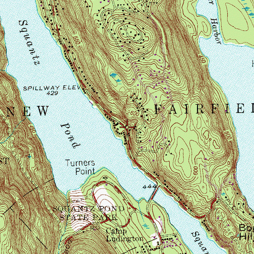 Topographic Map of Joyceland (historical), CT