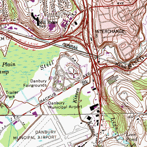 Topographic Map of Kenosia Trotting Park (historical), CT