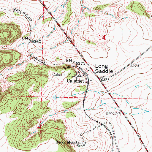Topographic Map of Calumet Mine, CO