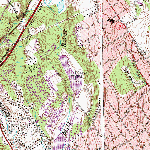 Topographic Map of Lake Mohegan Recreation Area, CT