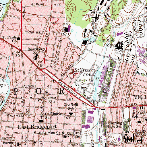 Topographic Map of Lakeview Village Historic District, CT