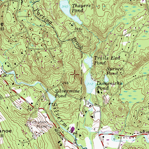 Topographic Map of Lambert Hill, CT